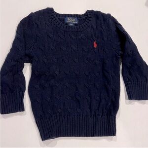 Polo Ralph Lauren Navy Blue Cable Knit Sweater 2T